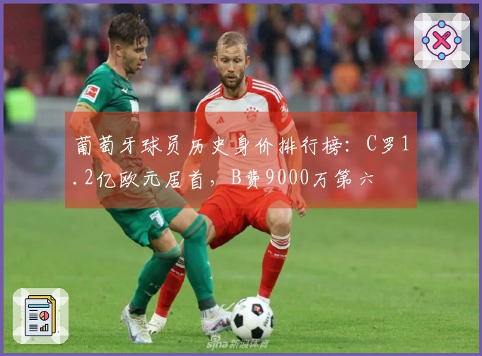 葡萄牙球员历史身价排行榜：C罗1.2亿欧元居首，B费9000万第六